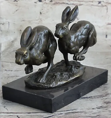Vintage Austrian Vienna Rabbit Hare Hot Cast Real 100% Bronze Sculpture Statue • $124.50