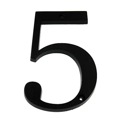 Black Metal 4  Flush House Address Numbers Bold Font Easy To Read • $8.95