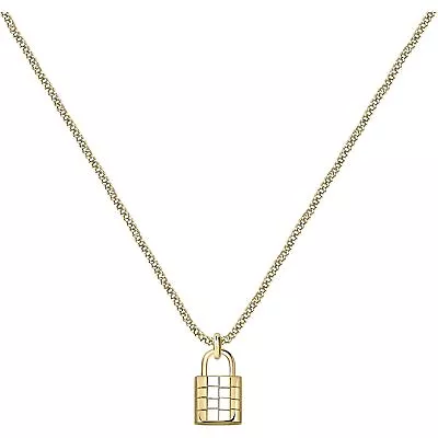 MORELLATO Womens Necklace ABBRACCIO SAUB14 Stainless Steel Golden Padlock • $62.10