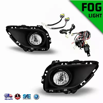 For 13-15 Mazda CX-9 Fog Lights Clear Lens Assembly Front Lamps Wiring Kit+Bulbs • $44.49
