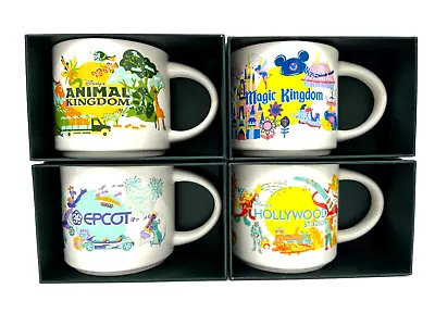 Disney Parks Starbucks Discovery Series Mug SET All 4 Parks EPCOT MK AK HS WDW • $139.99