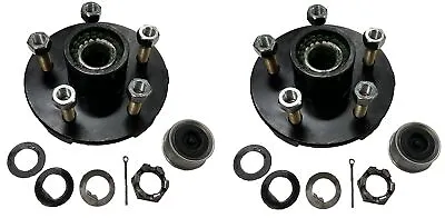 2-Pack Trailer Wheel Hub Pre-Greased Complete Kit Steel 5 Lug (4.5) 84 3500lb • $89.97