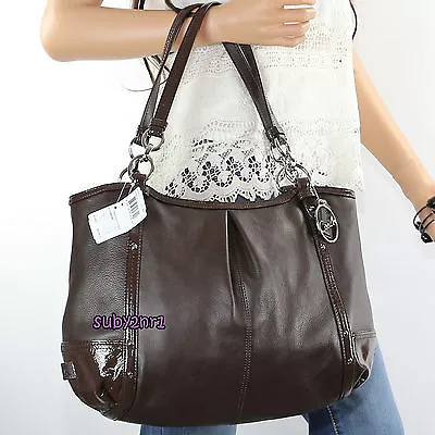 NWT Coach Alexandra Chain Brown Leather Tote Hobo Shoulder Bag Z33011 NEW RARE • $249.95