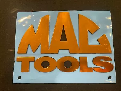 Mac Tools Tool Box Emblem Replacement Large  Orange Crome Finish Logo 8” • $19.99
