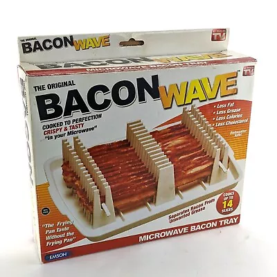 The Original Bacon Wave Microwave Bacon Tray Cooks Up To 14 Slices As Seen On TV • $9.98