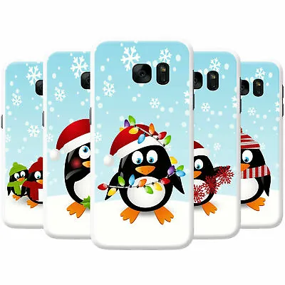 Christmas Holiday Season Penguins Hard Case Phone Cover For Samsung Phones • £4.95