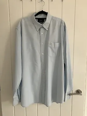 Mens Light Blue Button Down Collar Long Sleeve Shirt From Faconnable Club Xxl • £9.99