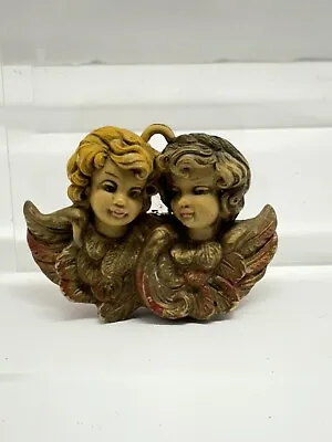 Vintage Italian Twin Head Angel Ornament Christmas Marked Italy 918 • $10.60