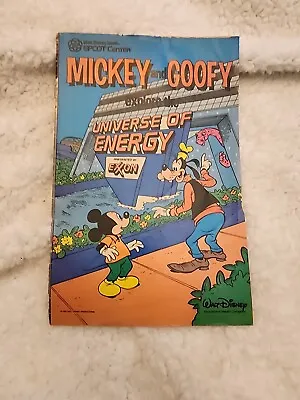 Vintage Disney Epcot Center Exxon Universe Of Energy Mickey Goofy Comic Book • $6