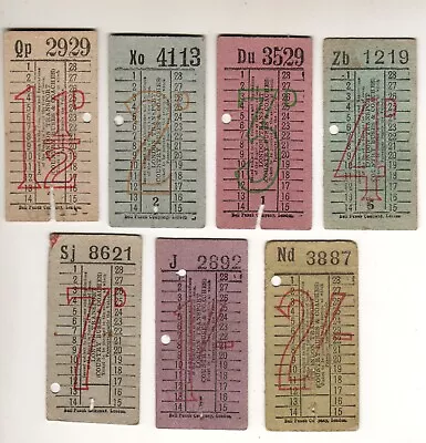 Bus / Tram Ticket 7 X London Transport (Country Buses & Coaches) Type 7 • £4.99