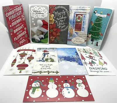 Hallmark Christmas Cards Money/Gift Card Holder - Lot Of 10 Cards With Envelopes • $7.99