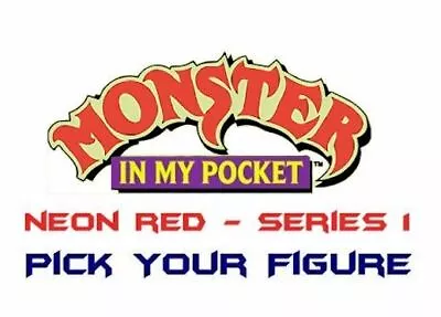 Monster In My Pocket - Series 1 - Mini Figure MIMP Matchbox MEG - Neon Red  • $3.72