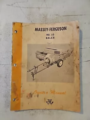 Vintage 1962 Massey Ferguson No. 10 Baler Owners Manual • $13.25