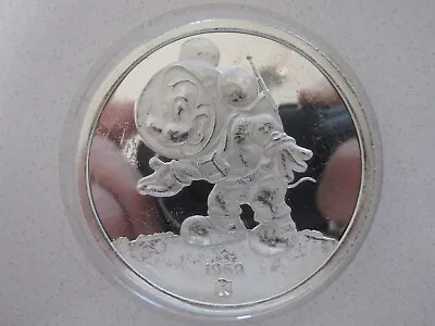Vintage 1969  Mickey....Sixty Years With You  5 Troy Ounce .999 Silver Art Round • $269.99