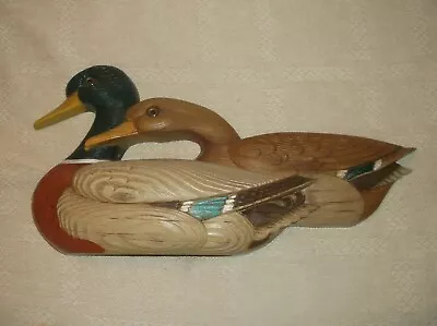 Vintage Burwood Products Duck Pair 3D Figural Wall Hanging Decor • $22.49