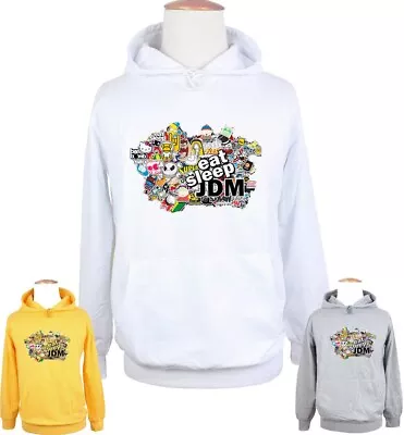 Eat Sleep JDM Car STICKER BOMB Print Sweatshirt Unisex Hoodies Graphic Hoody Top • $43.99