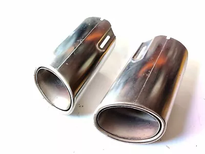 10-13 Mercedes W212 W204 E350 Chrome Exhaust Tip Cover Set Pair OEM • $80