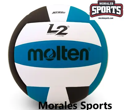 Molten L2 Microfiber Composite Leather Volleyball - Black/Aqua • $44.99