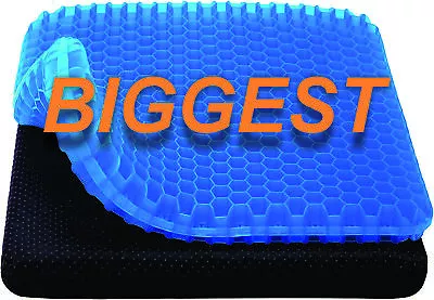 Biggest Gel Seat Cushion Double Pressure Relief Breathable Design Back Pain Car • $22.99