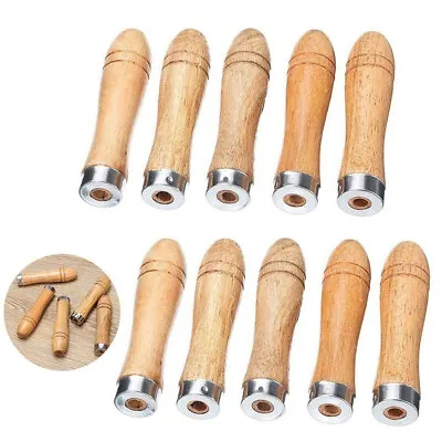 $15.59 • Buy 10Pcs Wooden File Handle Replacement Strong Metal Collar For File Craft Tools-