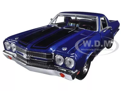 1970 Chevrolet El Camino Ss 396 Blue Met. 1/24 Diecast Model Car Motormax 79347 • $19.99