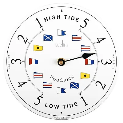 Acctim Ryde Tidal Wall Clock High & Low Tide White 20cm • £24.95