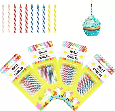 Magic Trick Relighting Candle 40 Packs Birthday Candles Fun Prank Kit Cake Tric • $17.57