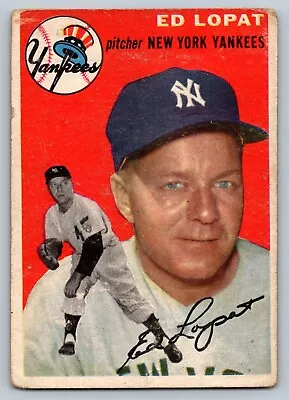 1954 Topps Ed Lopat #5 New York Yankees GD/VG • $3.25