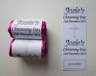£3.39 • Buy 40 Personalised Christening/Baptism Sweets Wrappers ONLY Love Hearts Favour Mini