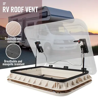 XL Caravan RV Skylight Roof Vent Hatch LED 700 X 500mm Cut Out Easy Installation • $439