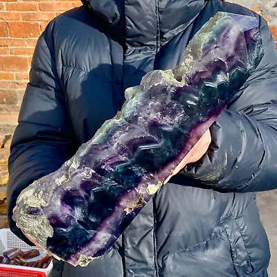 7.9LB Natural Fluorite Crystal Column Magic Wand Obelisk Point Earth Healing • $32