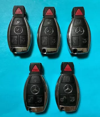 Oem Lot Of 6 Mercedes Benz Smart Keys Remotes 4 Button Keyless Go Fobs ~chrome!! • $28.99