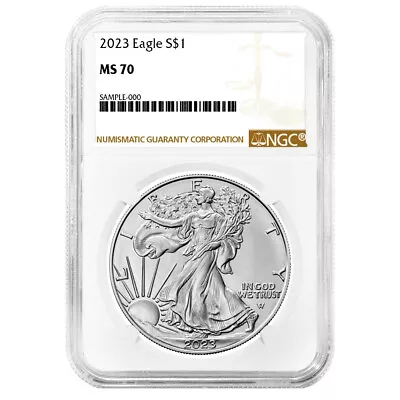 2023 $1 American Silver Eagle NGC MS70 Brown Label • $56.91