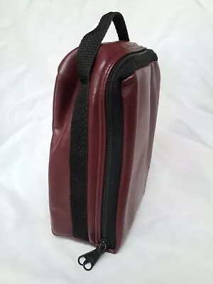 Vintage Red Leather Small Carry Case For Camera Or Accessories 8x5x3  Softshell • $9.95