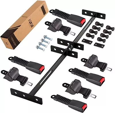 Golf Cart Seat Belts Bracket Kit For Yamaha EZGO Club Car 4 Seater Cart Black • $76.99