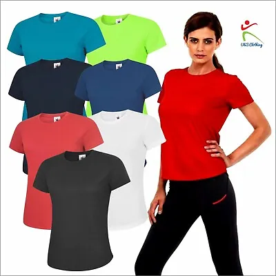 Uneek Ladies ULTRA COOL T-SHIRT Breathable Sports Gym Running Women Tee Shirts  • £6.17