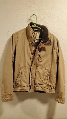 VTG American Eagle Outfitters Quilted Lined Military Utility Jacket Khaki Mens M • $29.99