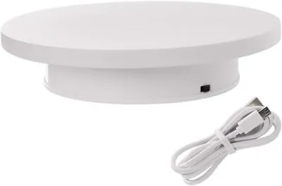 Motorized Rotating Display Stand 8 Inches Electric Turntable White Revolving B • $41.66