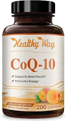 Healthy Way CoQ10 - Supports Heart Health Non-GMO 200mg 200 Capsules • $20