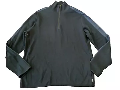 BOSS Hugo Boss Black 1/4 Zip Pullover Mock Neck Men's Sweatshirt Sweater Size XL • $24.99