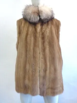 Refurbished New Canadian Pastel Mink & Fox Fur Vest Women Woman Size All • $920.87