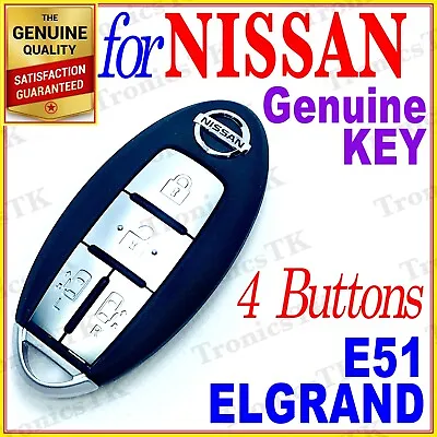 Nissan Elgrand Smart Key / Intelligent Key / 4 Buttons - E51 Series • $160