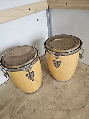 Vintage Percussion Conga Drums (Pair) - For Restoration • $149.97