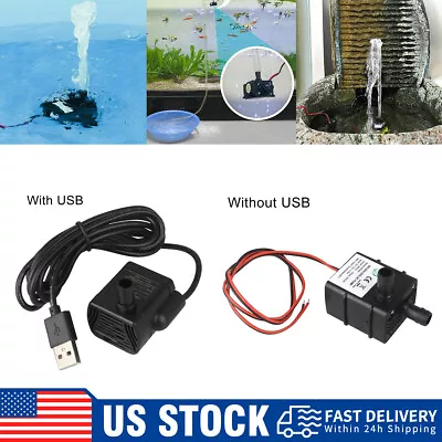 NEW Mini Water Pump Quiet 240L/H USB Brushless Motor DC 12V/5V Submersible Pool • $8.90