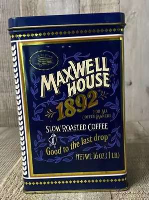 Maxwell House 1892 100 Year Anniversary: Collectible Coffee Tin - 16 Oz VINTAGE • $5.99