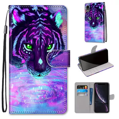 For Various Phone Magnetic Flip Wallet Card Bag Stand Holder Case Cover Back Hot • $6.55