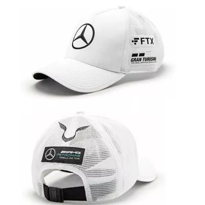 Men's Cap Hat Baseball Adjustable Mercedes Benz AMG Petronas Black/White Solid • $14.79