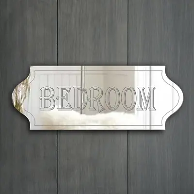 BEDROOM Door Sign Plaque Signage Personalise Name / Room Acrylic Mirror Gift • £7.99