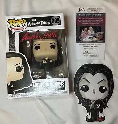Funko POP! Addams Family: Morticia Addams #809 Signed By Anjelica Huston JSA • $120.95