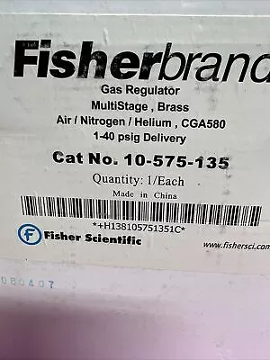 Fisher Brand Multistage Brass Gas Regulator CGA-580 Series 10-575-135 • $249